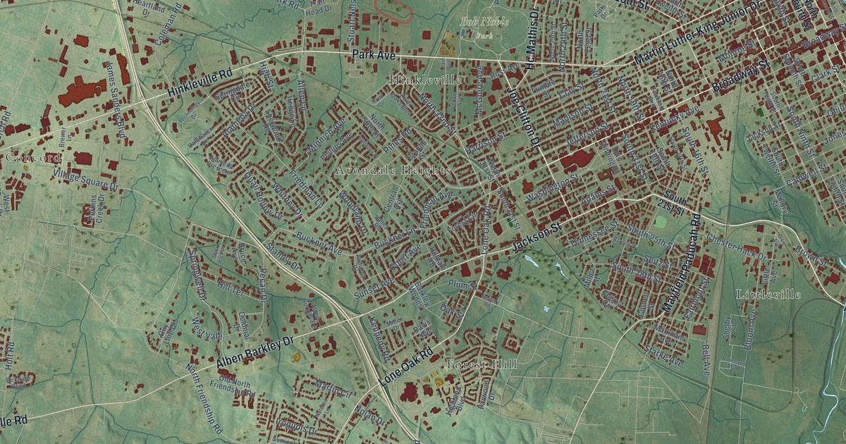 Map of Paducah, Kentucky in 2026