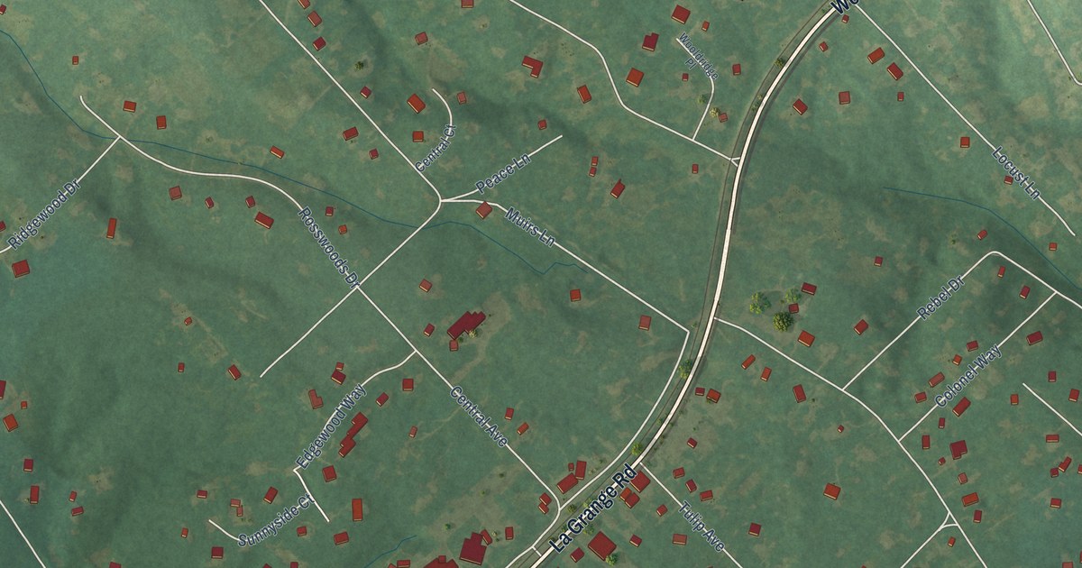 Map of Pewee Valley, Kentucky in 2026