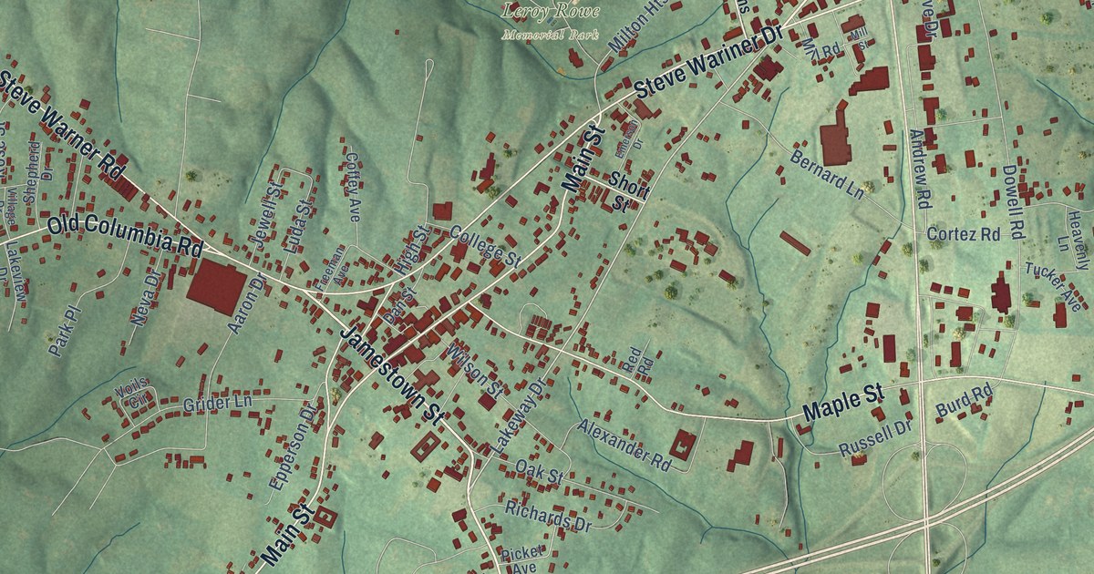 Map of Russell Springs, Kentucky in 2026