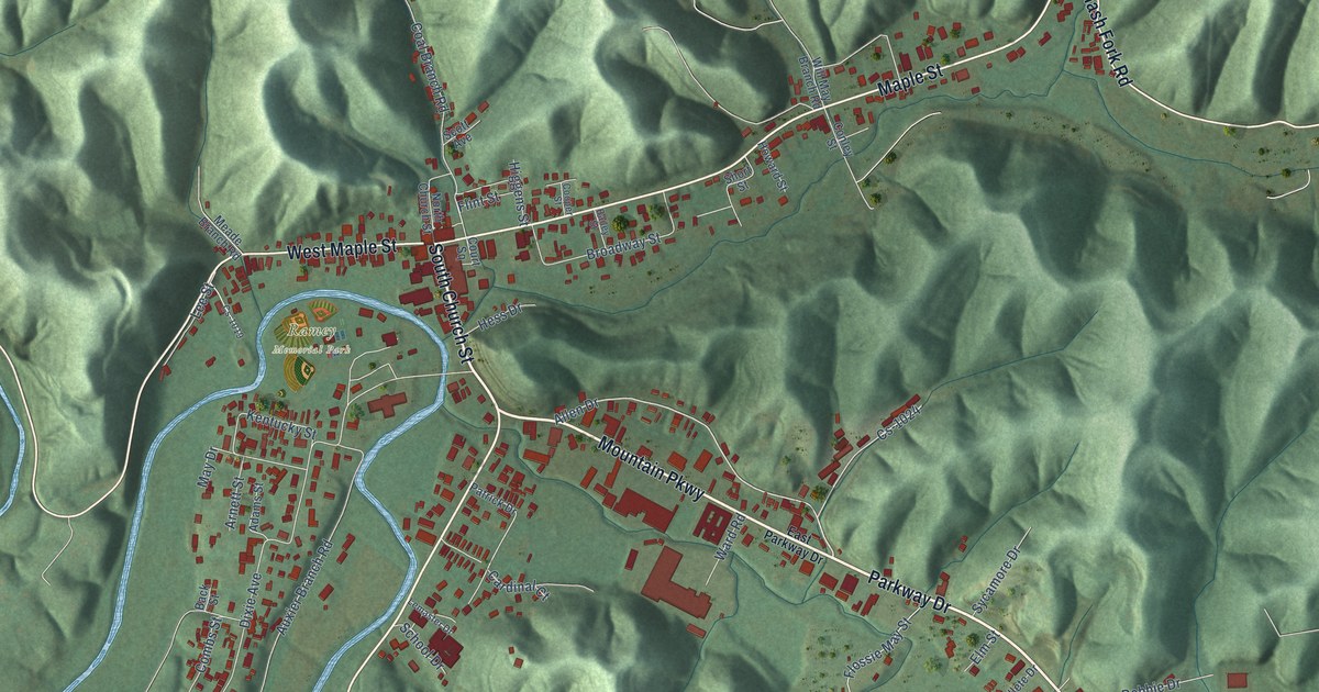 Map of Salyersville, Kentucky in 2026