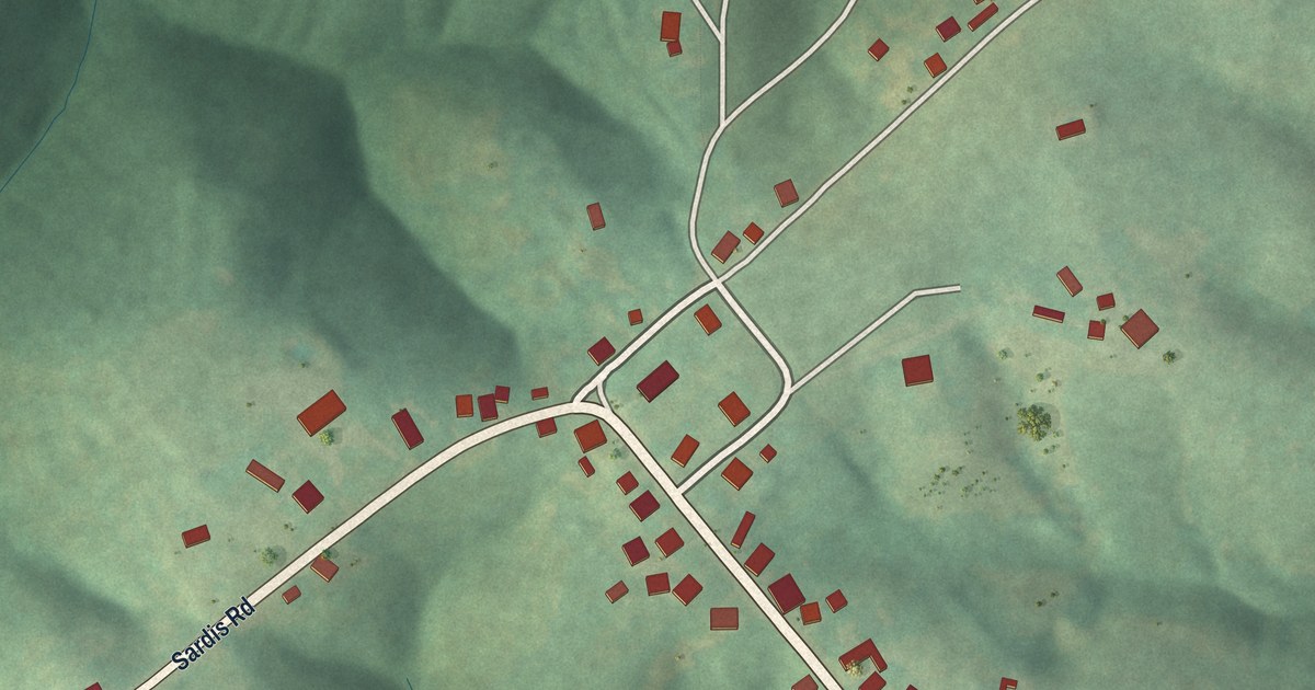 Map of Sardis, Kentucky in 2026