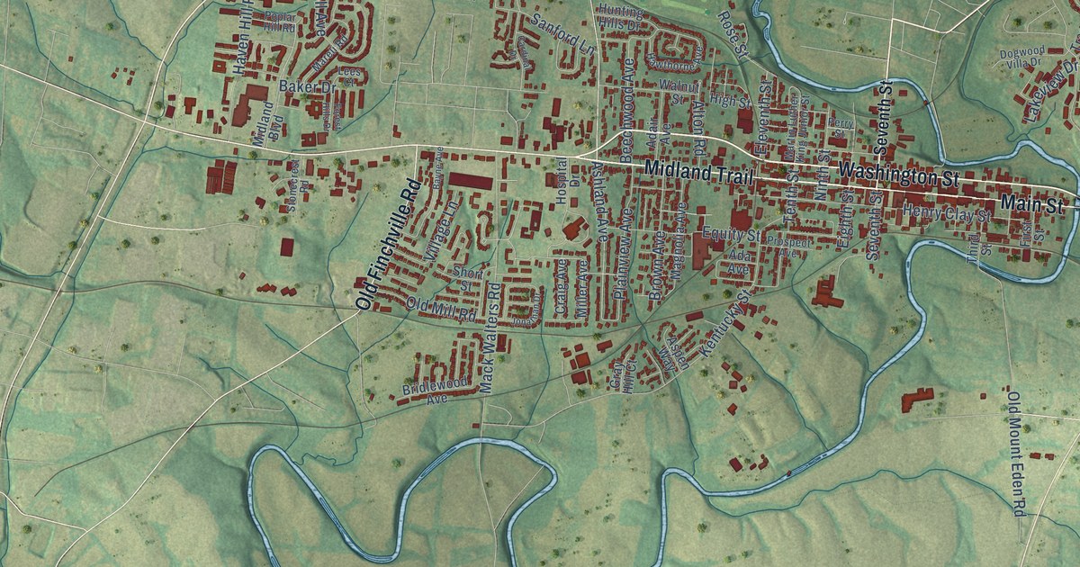 Map of Shelbyville, Kentucky in 2026