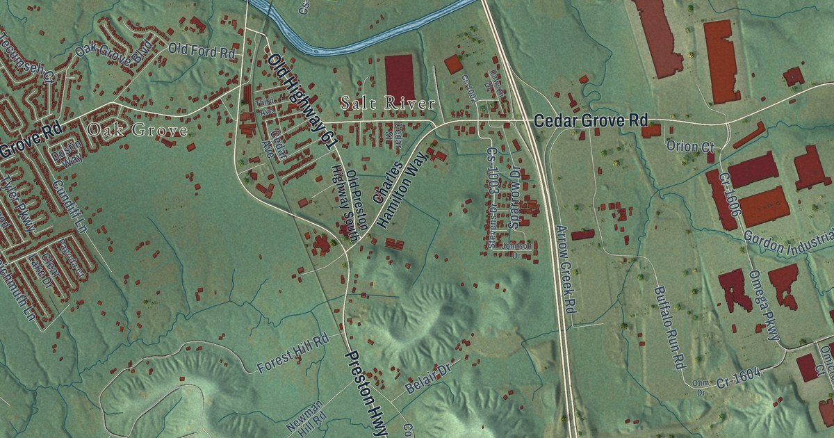 Map of Shepherdsville, Kentucky in 2026