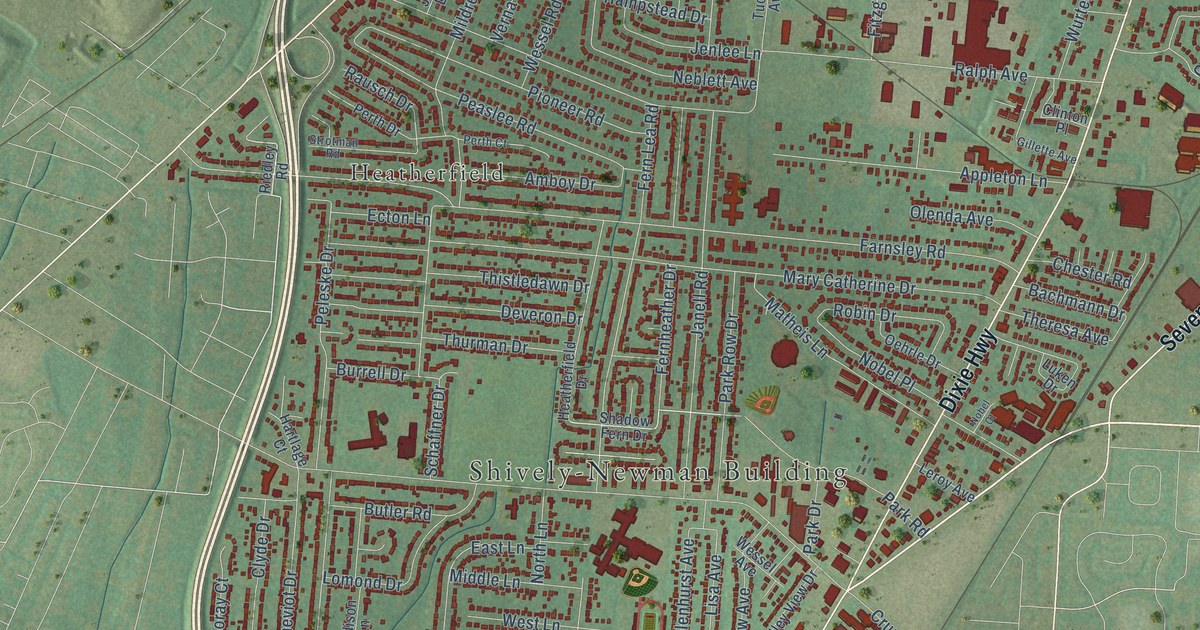 Map of Shively, Kentucky in 2026
