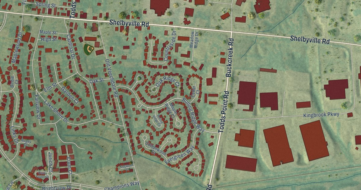 Map of Simpsonville, Kentucky in 2026