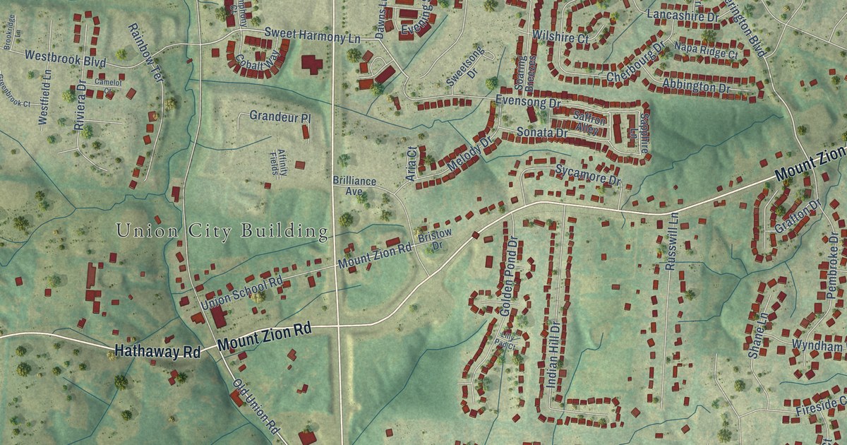 Map of Union, Kentucky in 2026