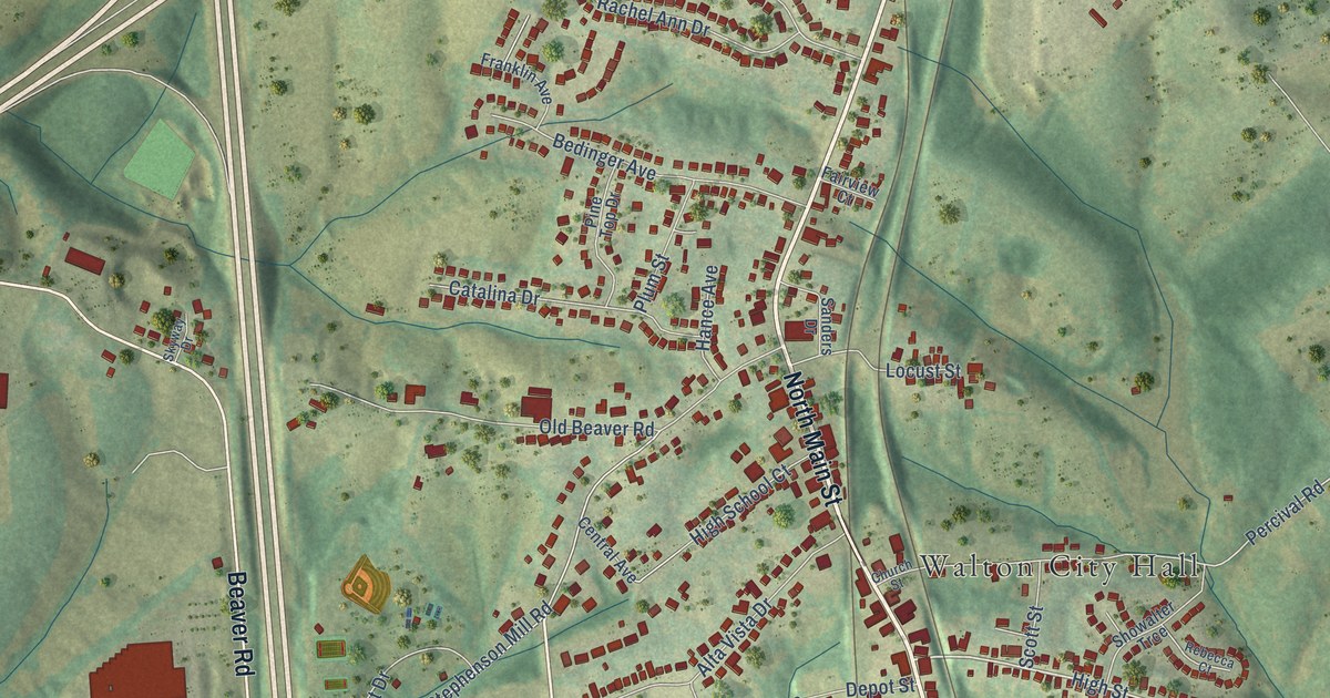Map of Walton, Kentucky in 2026