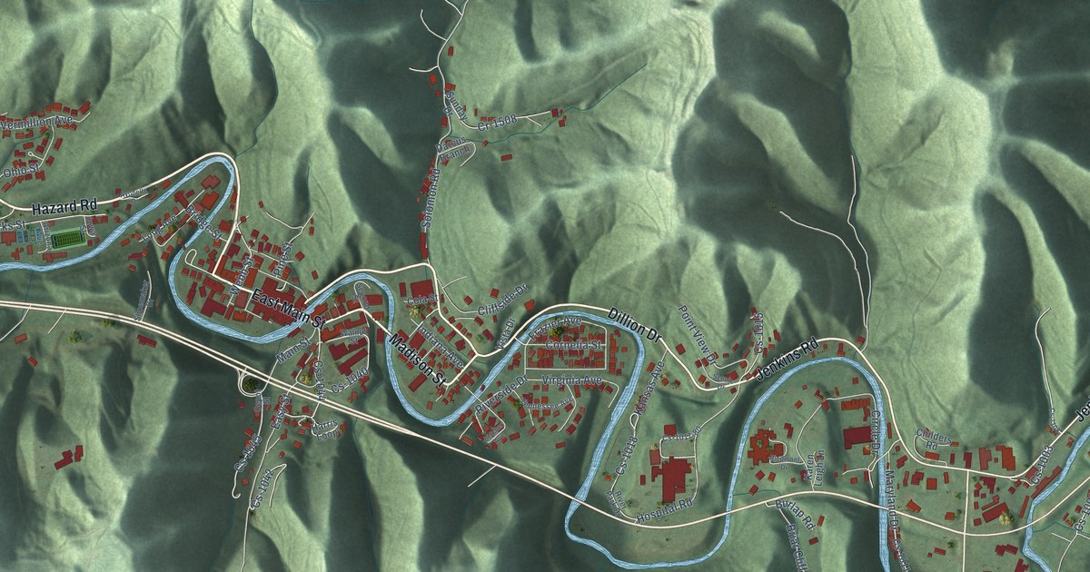 Map of Whitesburg, Kentucky in 2026