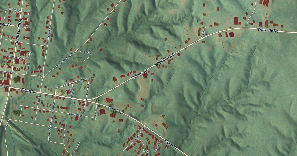 Map of Wickliffe, Kentucky in 2026
