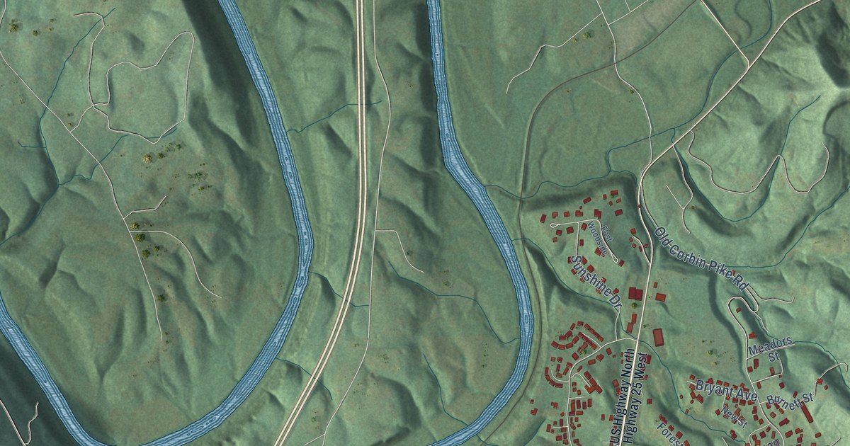 Map of Williamsburg, Kentucky in 2026