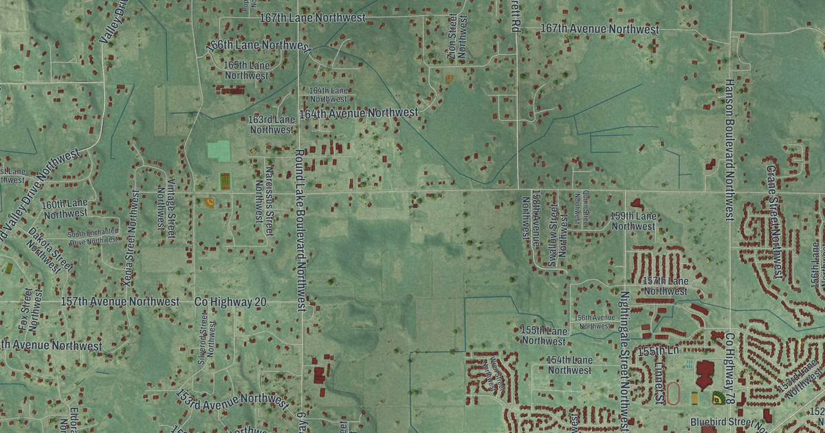 Map of Andover, Minnesota in 2026