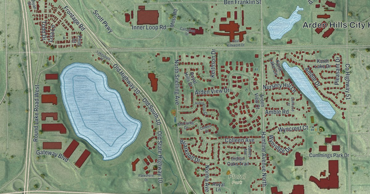 Map of Arden Hills, Minnesota in 2026