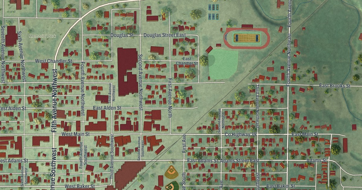 Map of Arlington, Minnesota in 2026