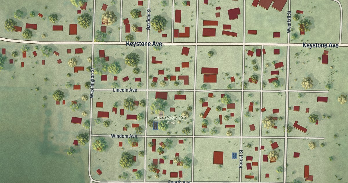 Map of Beardsley, Minnesota in 2026