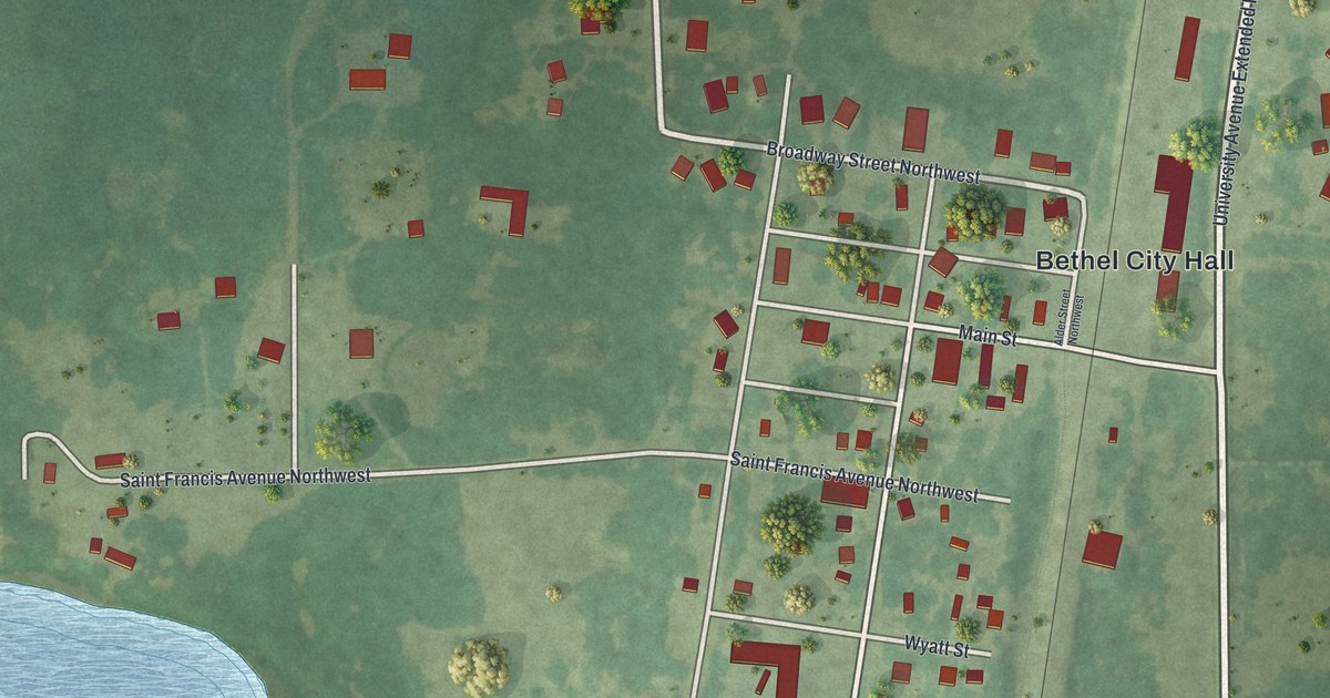 Map of Bethel, Minnesota in 2026