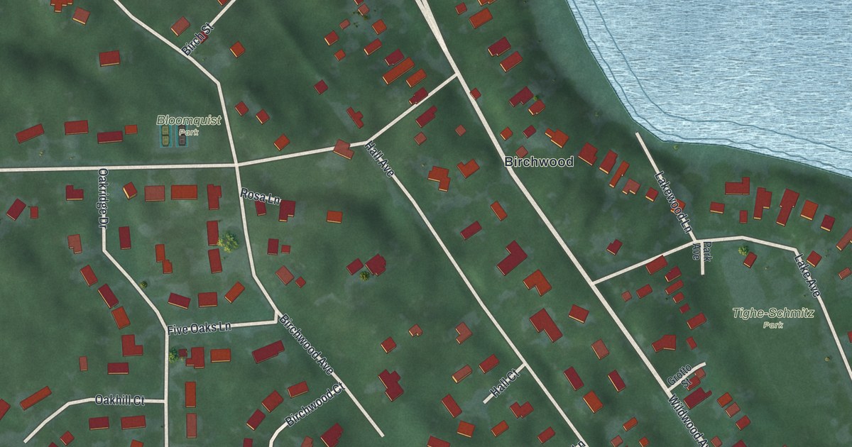 Map of Birchwood Village, Minnesota in 2026