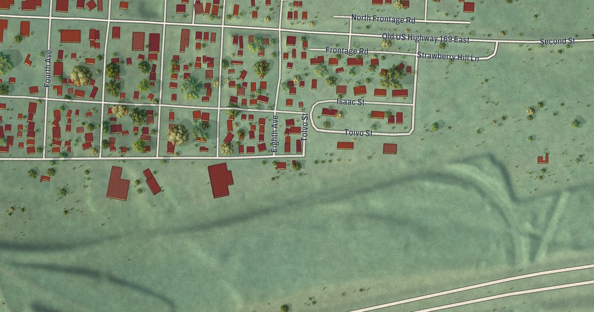 Map of Bovey, Minnesota in 2026