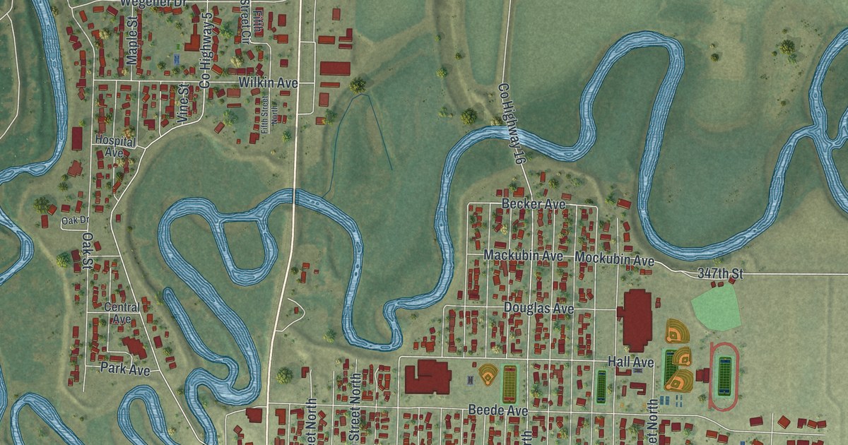 Map of Breckenridge, Minnesota in 2026