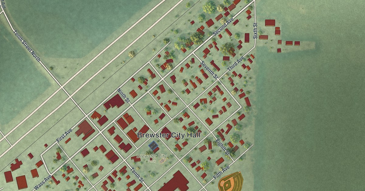 Map of Brewster, Minnesota in 2026