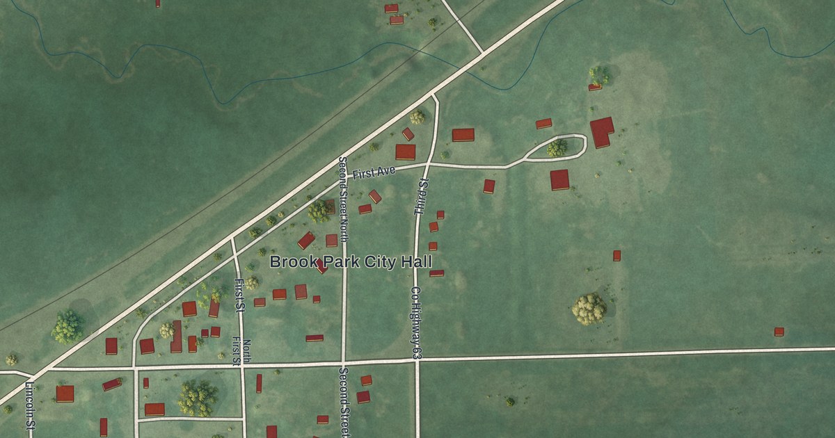 Map of Brook Park, Minnesota in 2026