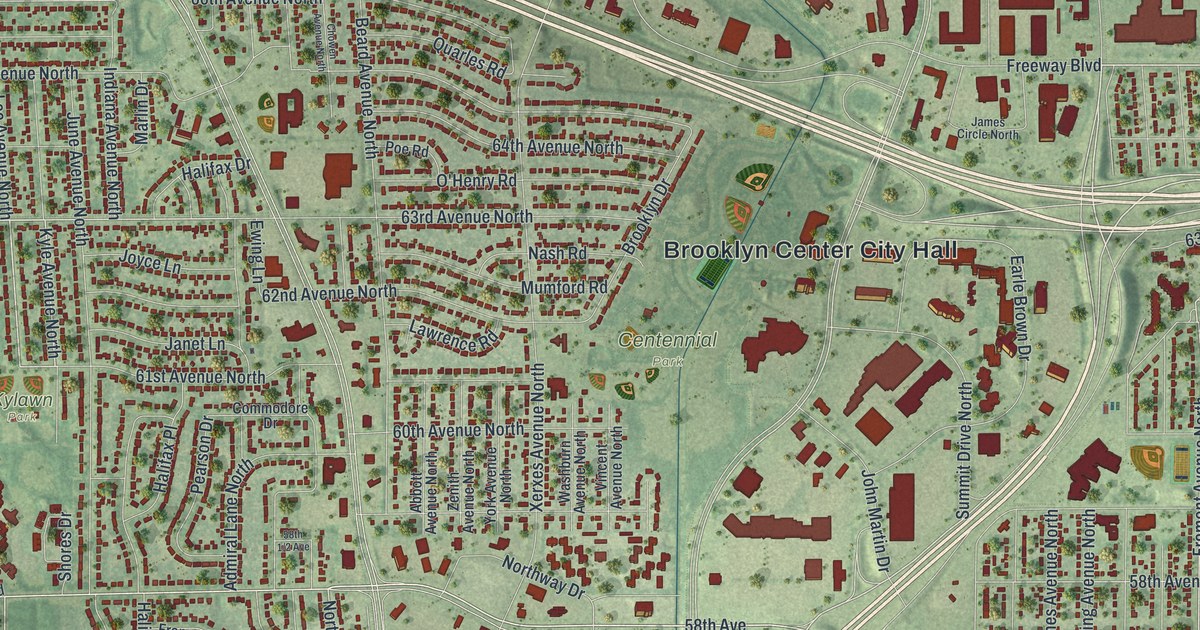 Map of Brooklyn Center, Minnesota in 2026