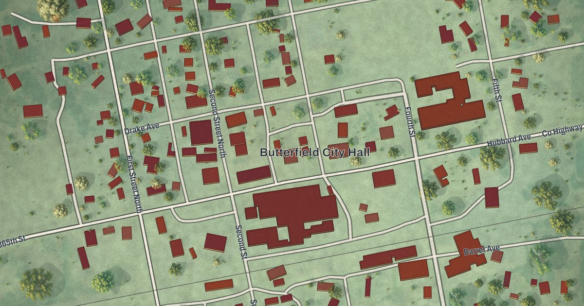 Map of Butterfield, Minnesota in 2026
