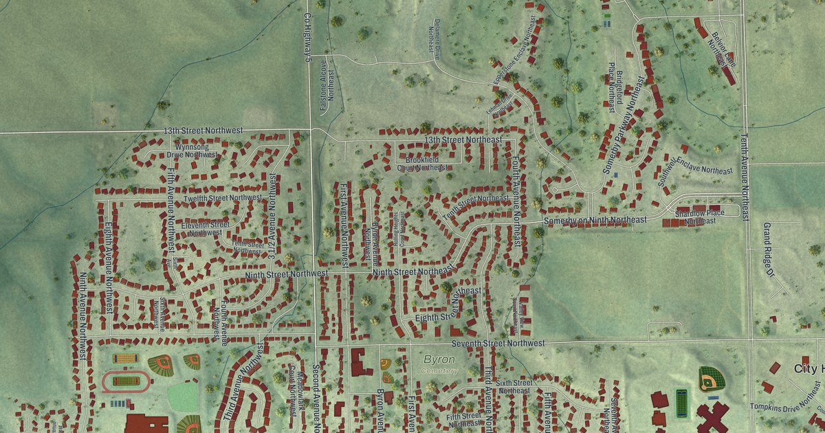 Map of Byron, Minnesota in 2026