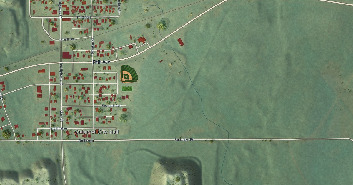 Map of Calumet, Minnesota in 2026