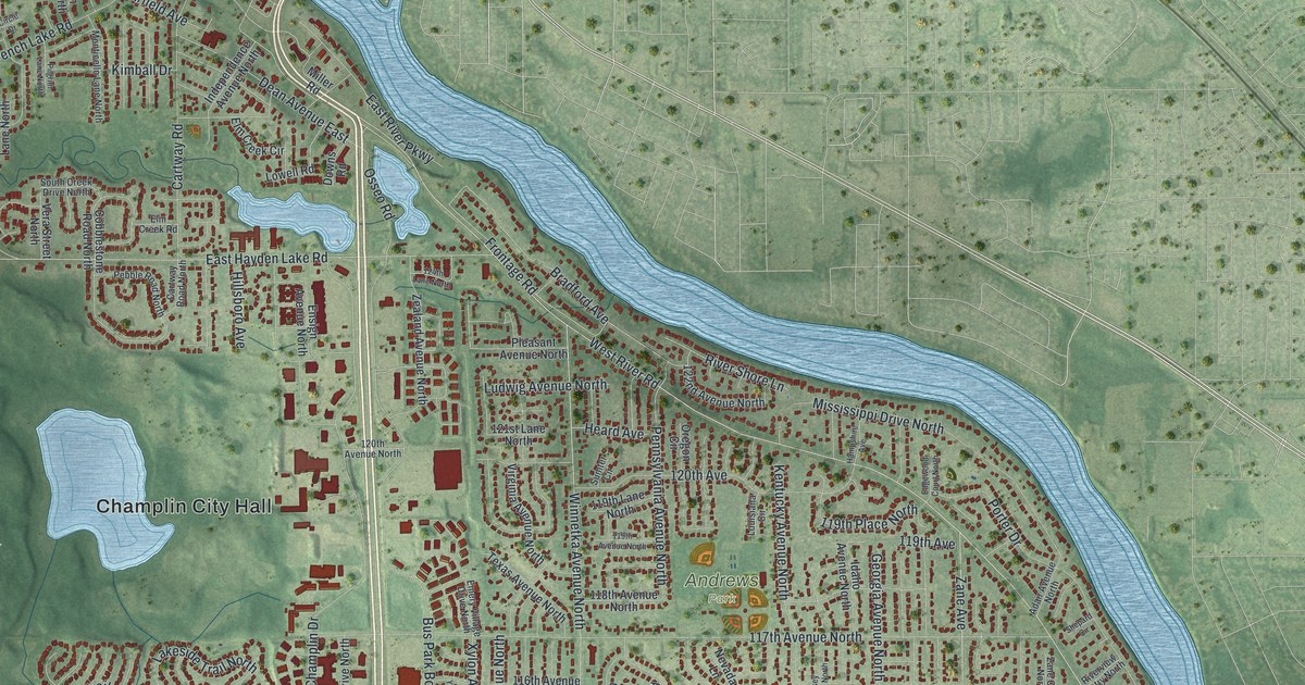 Map of Champlin, Minnesota in 2026
