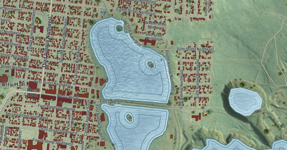 Map of Chisholm, Minnesota in 2026