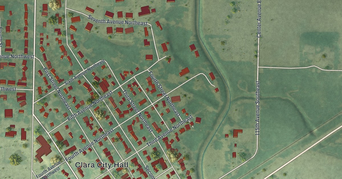 Map of Clara City, Minnesota in 2026