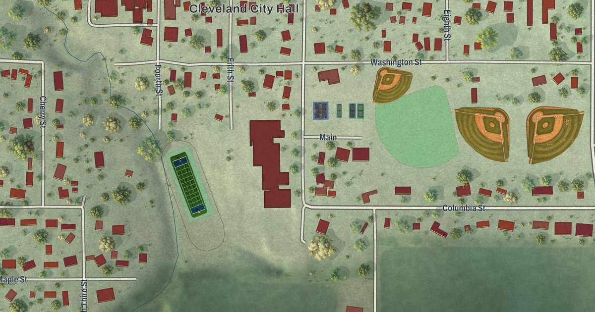 Map of Cleveland, Le Sueur County, Minnesota in 2026