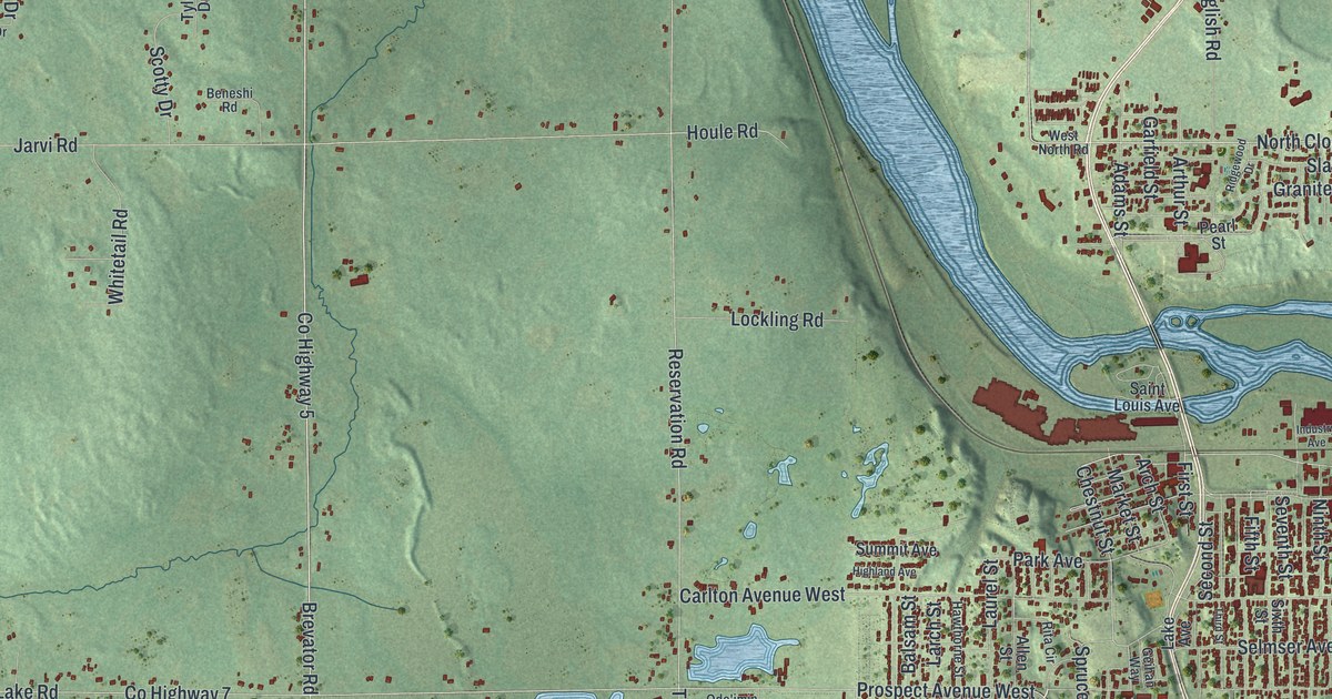 Map of Cloquet, Minnesota in 2026