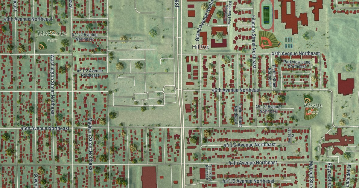 Map of Columbia Heights, Minnesota in 2026