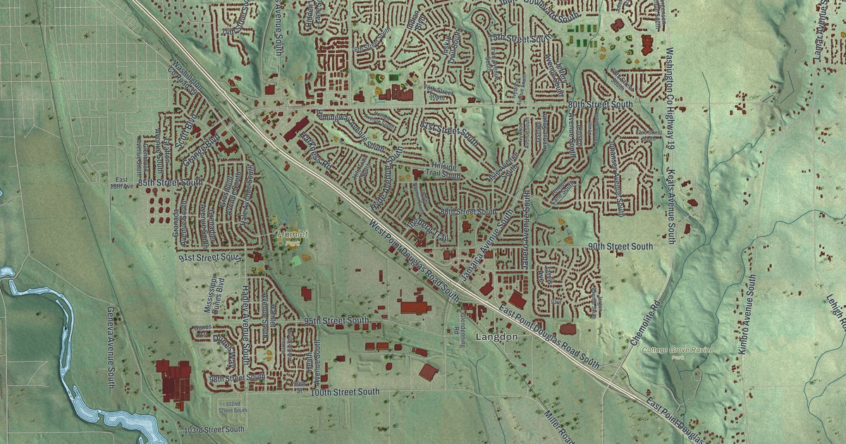 Map of Cottage Grove, Minnesota in 2026