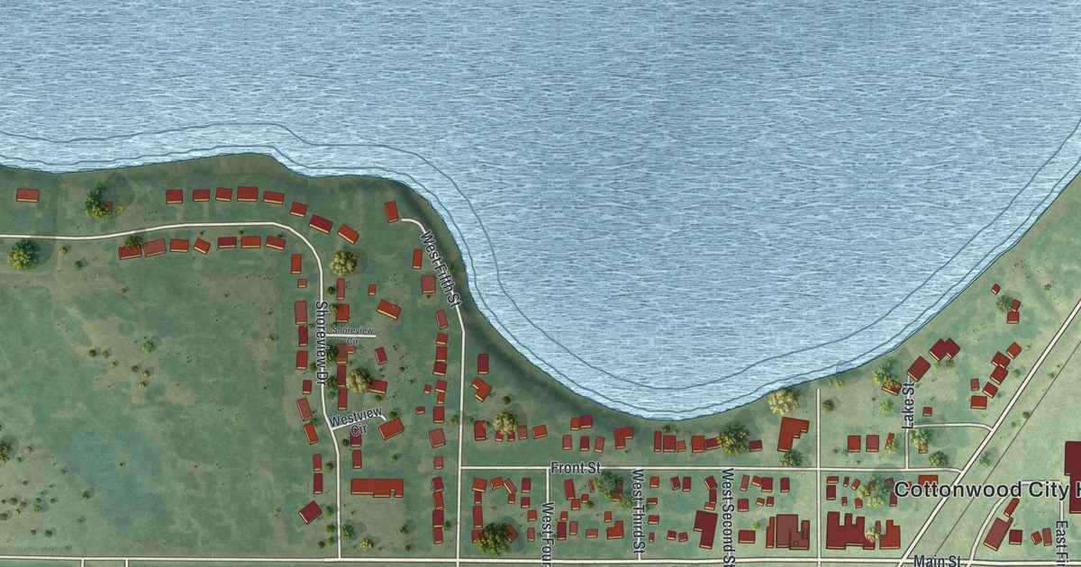 Map of Cottonwood, Minnesota in 2026