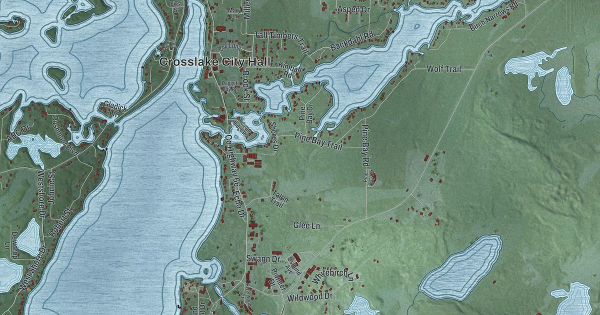 Map of Crosslake, Minnesota in 2026