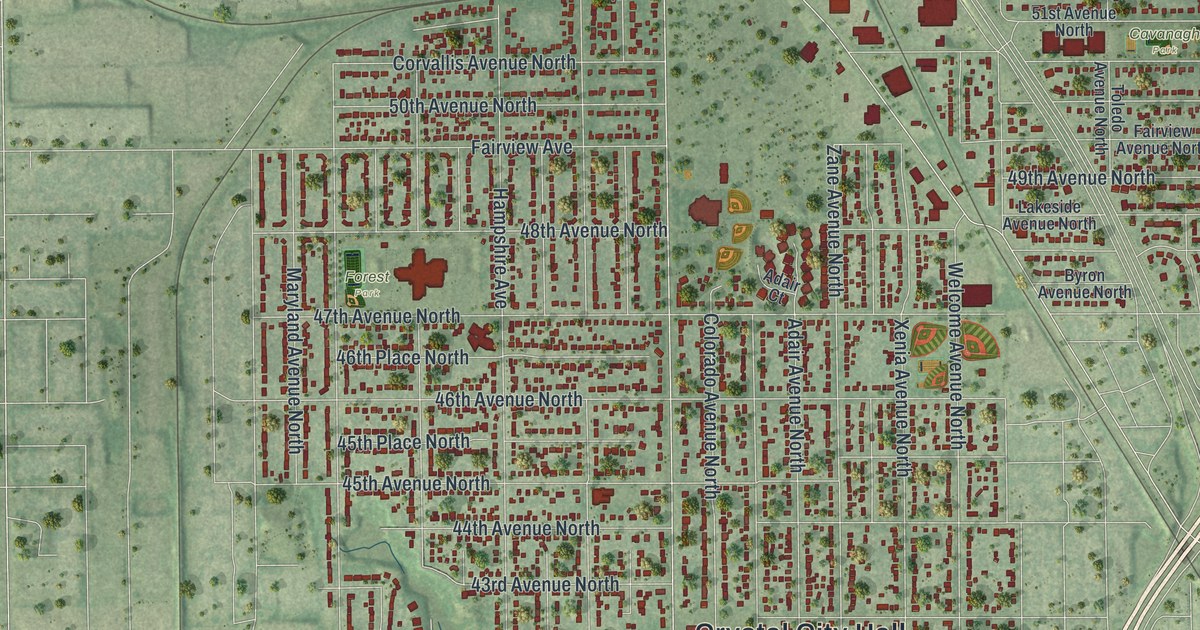 Map of Crystal, Minnesota in 2026