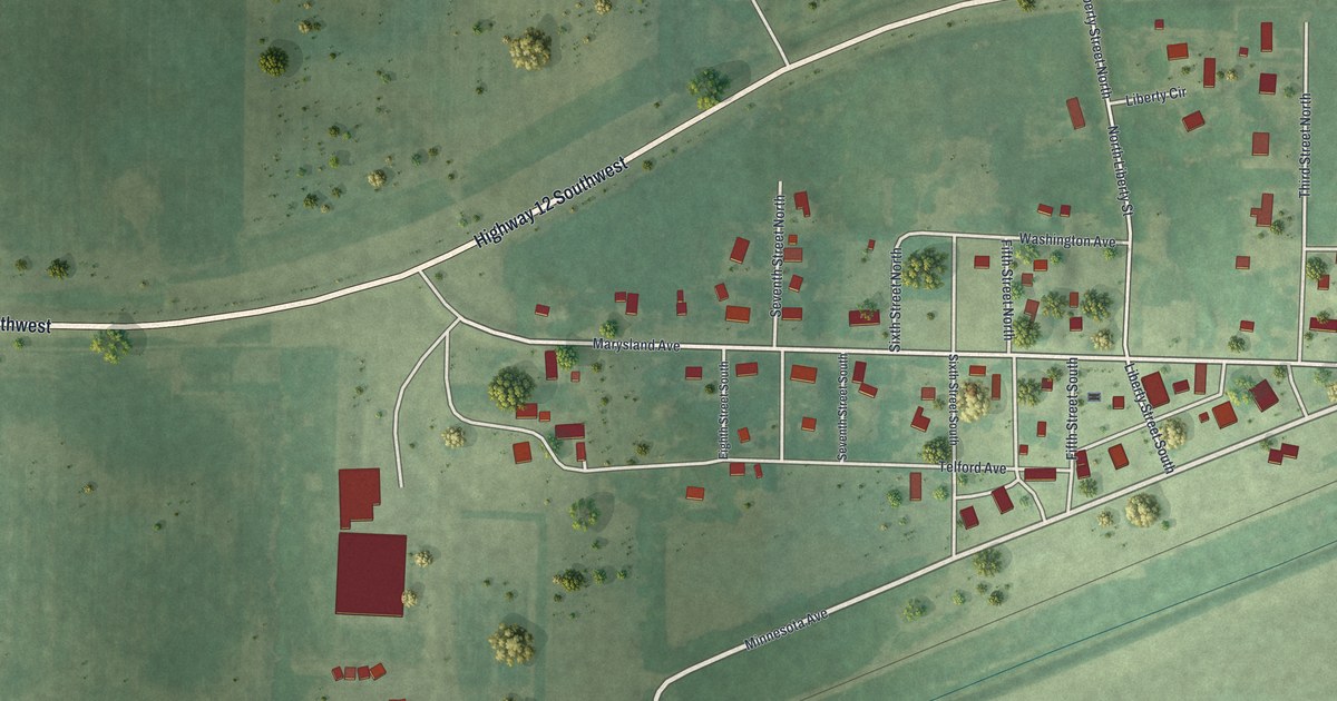 Map of Danvers, Minnesota in 2026