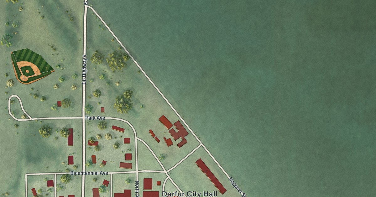 Map of Darfur, Minnesota in 2026