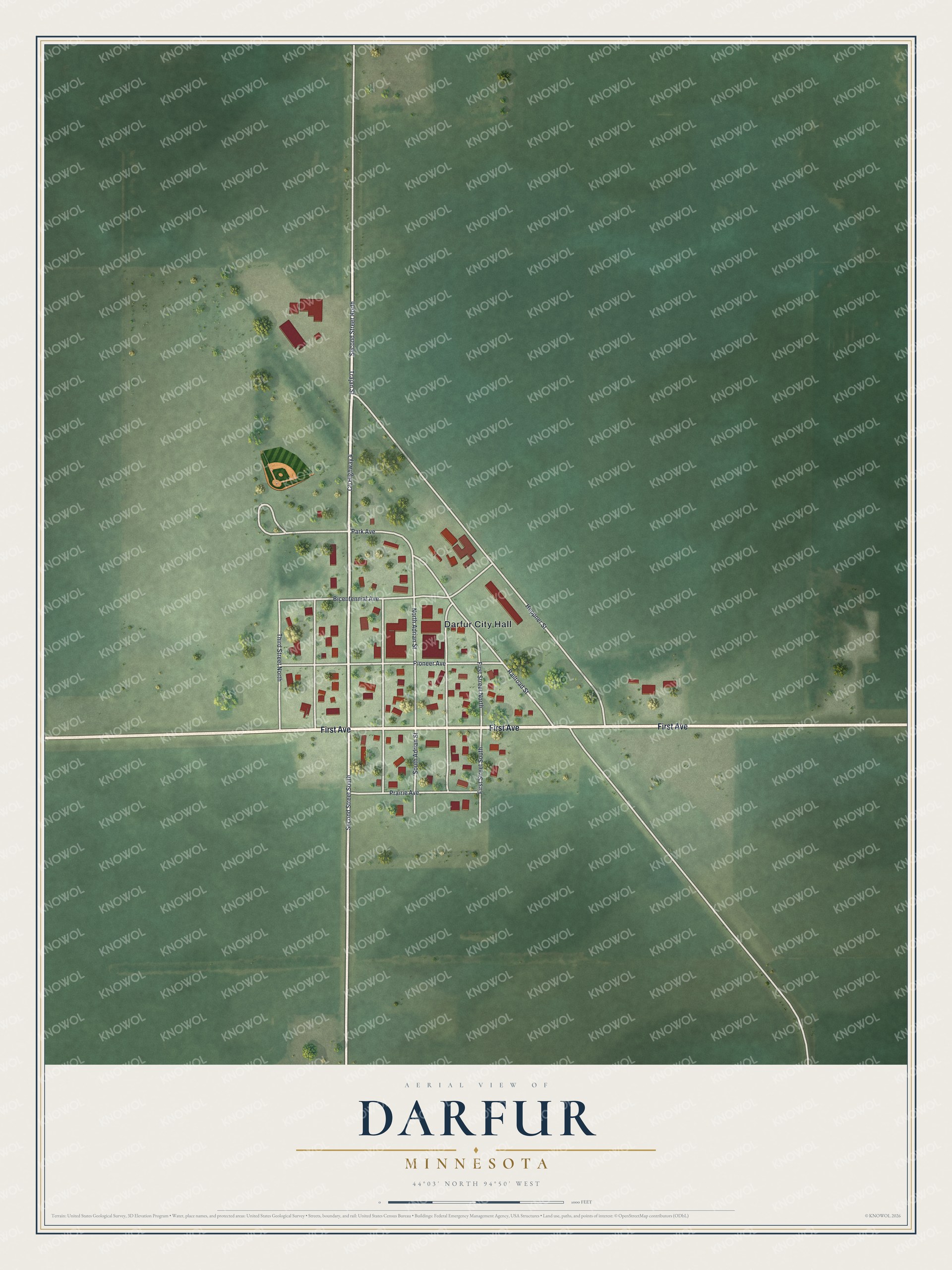 Watermarked full-map preview of Darfur, Minnesota