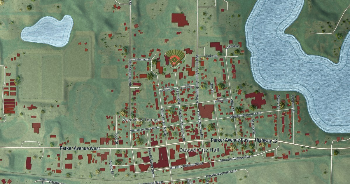 Map of Dassel, Minnesota in 2026