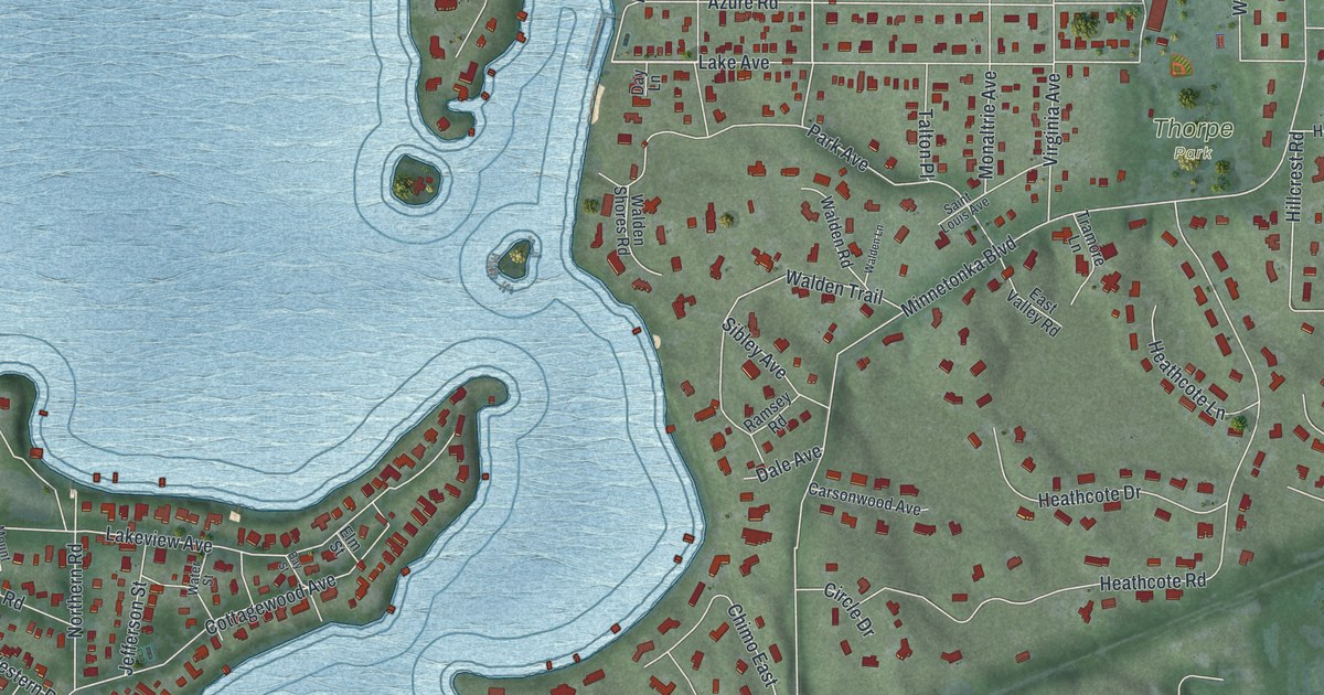 Map of Deephaven, Minnesota in 2026
