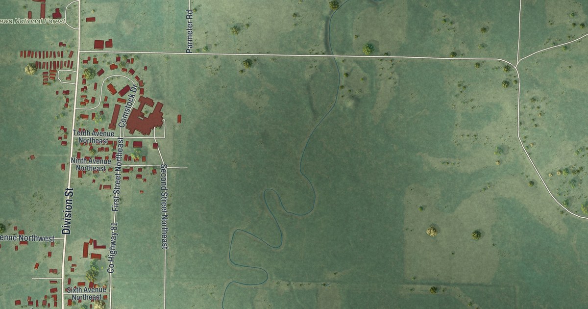 Map of Deer River, Minnesota in 2026