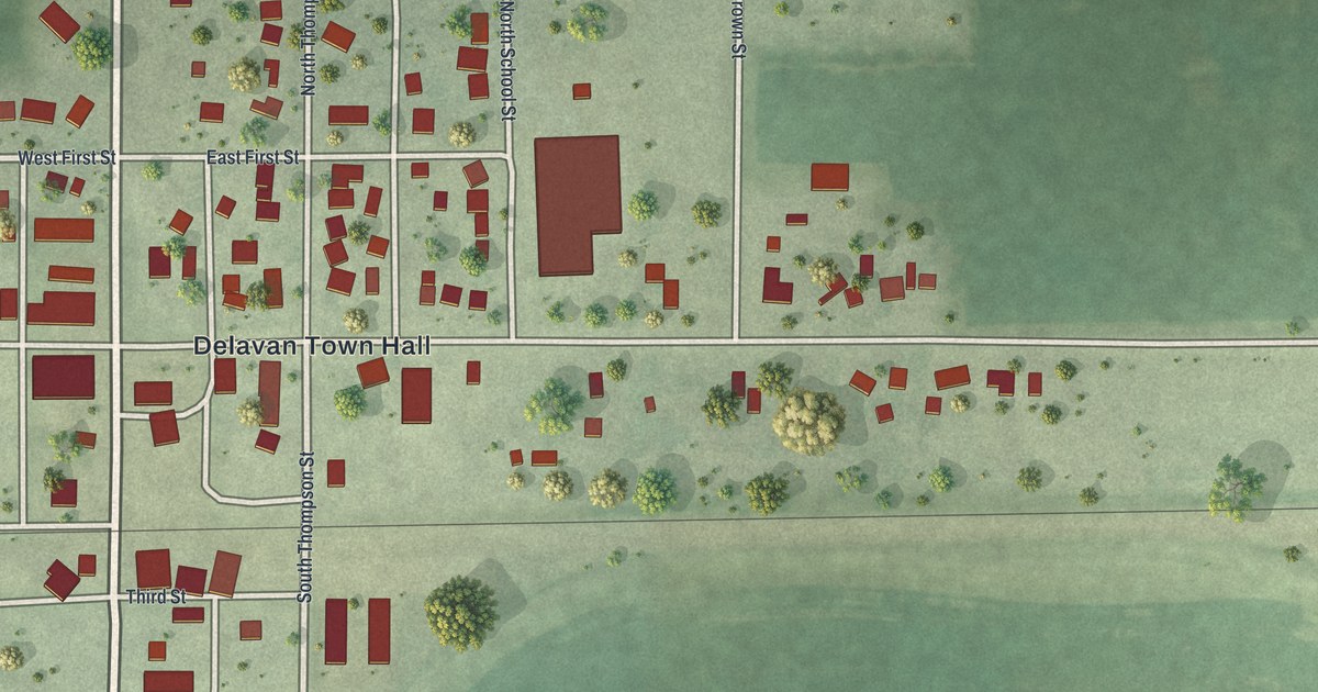 Map of Delavan, Minnesota in 2026