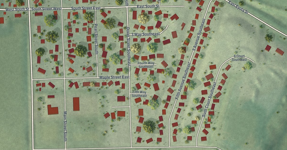 Map of Dover, Minnesota in 2026