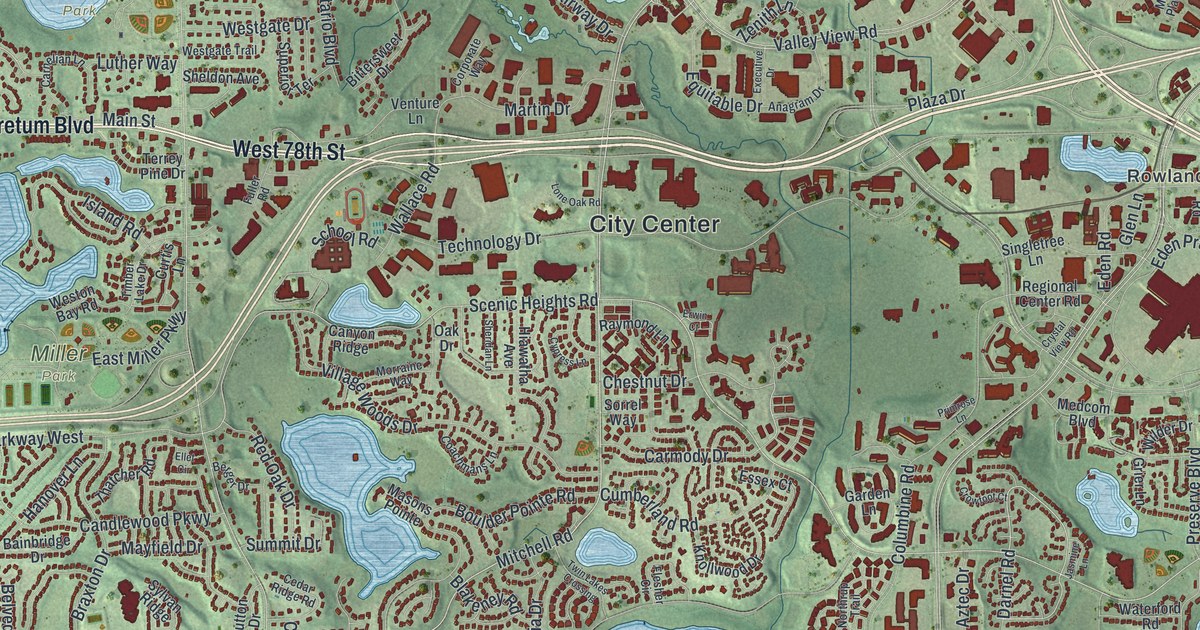 Map of Eden Prairie, Minnesota in 2026