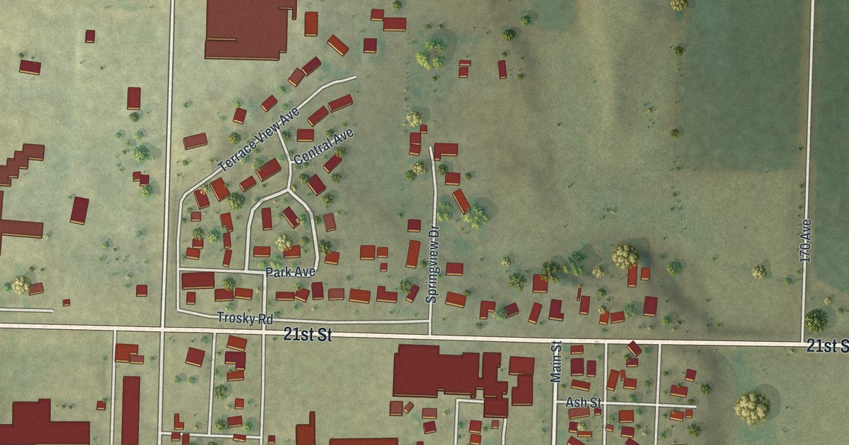 Map of Edgerton, Minnesota in 2026
