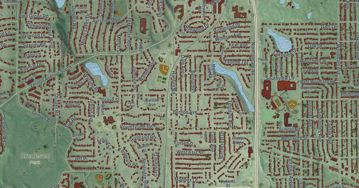 Map of Edina, Minnesota in 2026