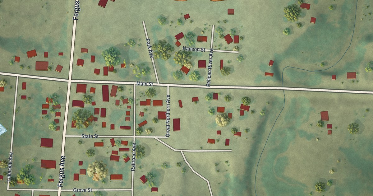 Map of Erhard, Minnesota in 2026
